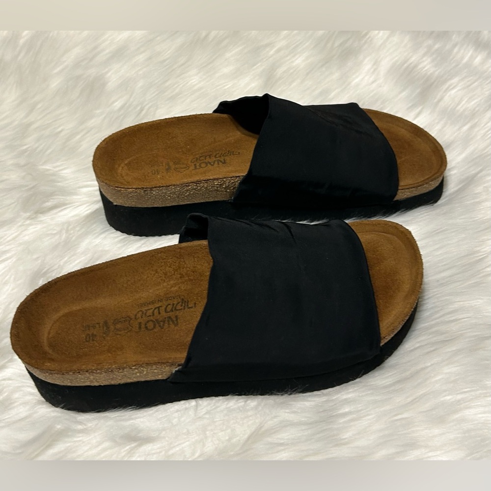 NAOT Black Mules Tampa Modern Platform Design - Picture 2 of 5